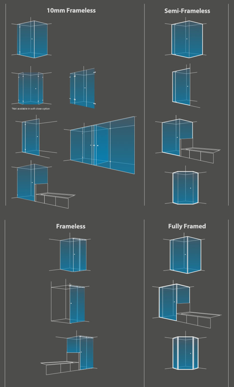 shower screen illustrations